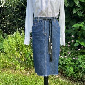 J Crew Denim Pencil Skirt 29